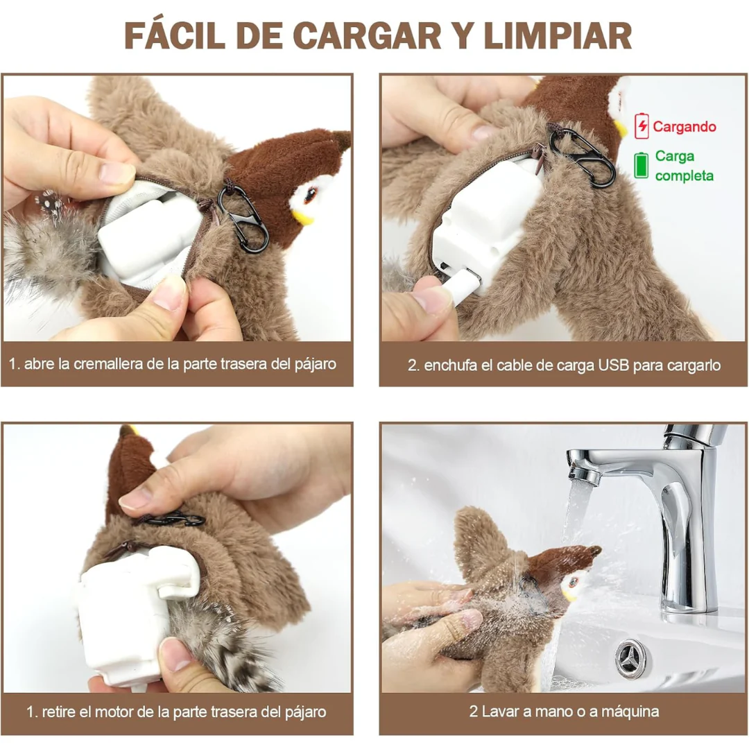 Pájaro Realista con Movimiento y Sonido