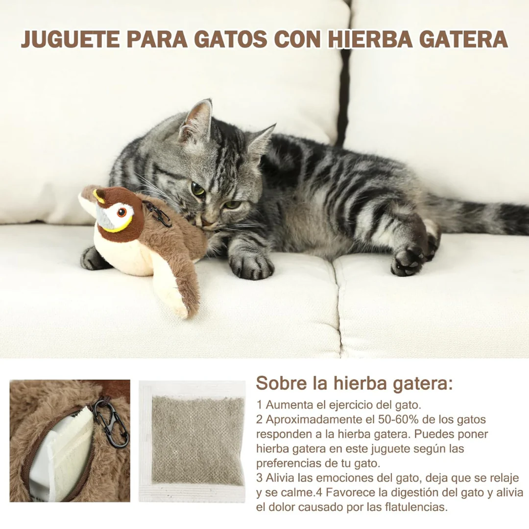Pájaro Realista con Movimiento y Sonido