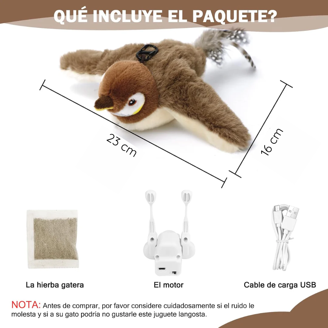 Pájaro Realista con Movimiento y Sonido