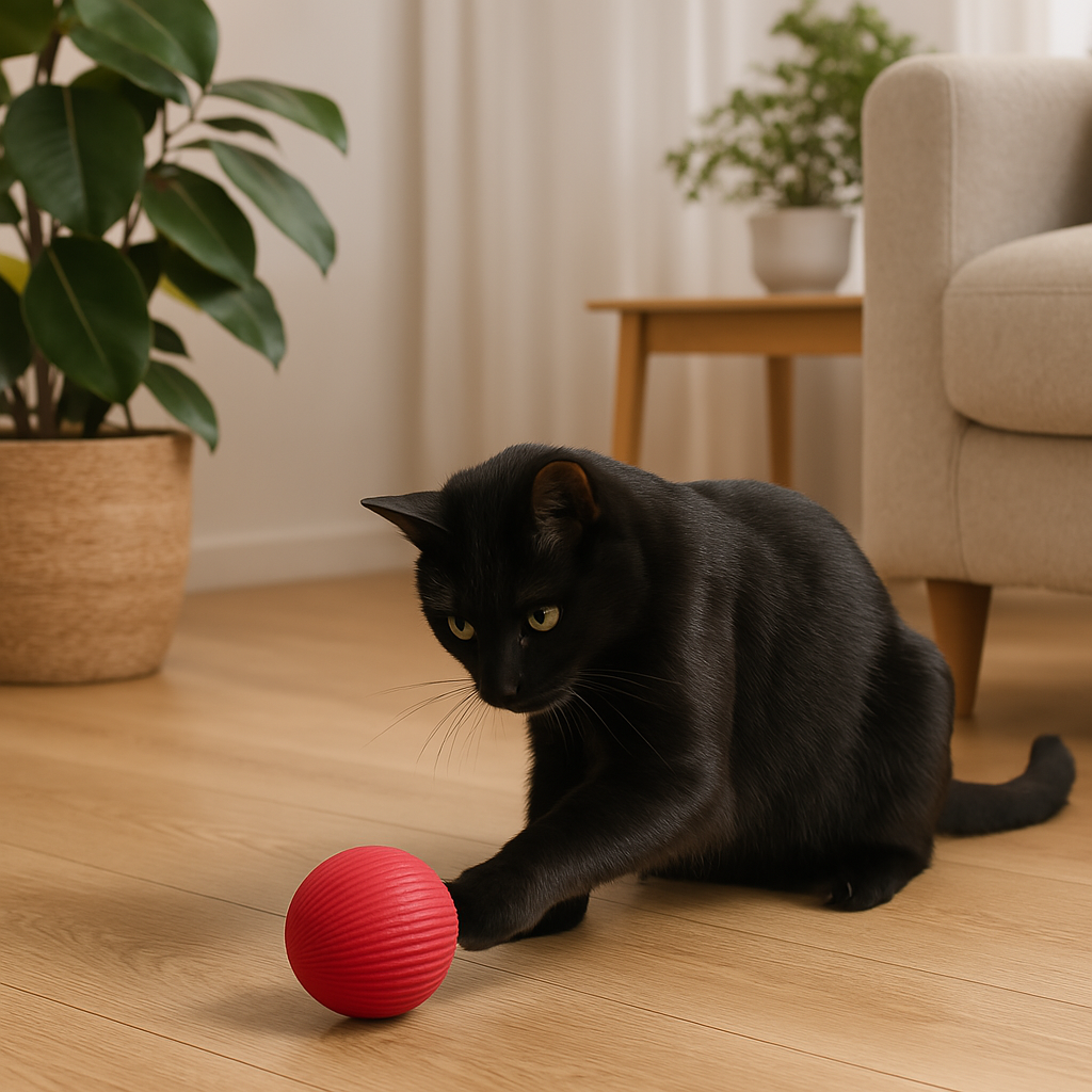 Interactive ball for cats
