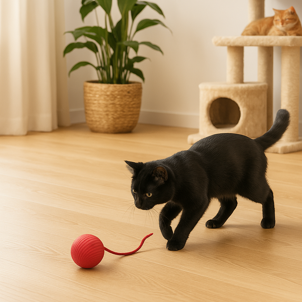 Interactive ball for cats